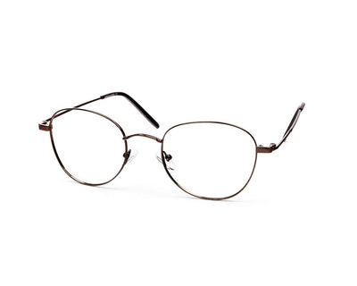 Specsmakers - Unisex Round Full Frame - Brown Shine Brown - ANF30778 - (LENSES INCLUDED)*