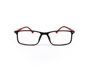 Specsmakers - Unisex Rectangle Full Frame - Black Matt Red - COC101 - (LENSES INCLUDED)*
