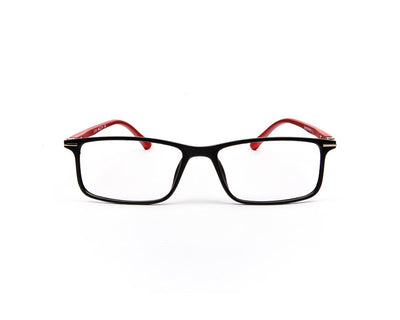 Specsmakers - Unisex Rectangle Full Frame - Black Matt Red - COC101 - (LENSES INCLUDED)*