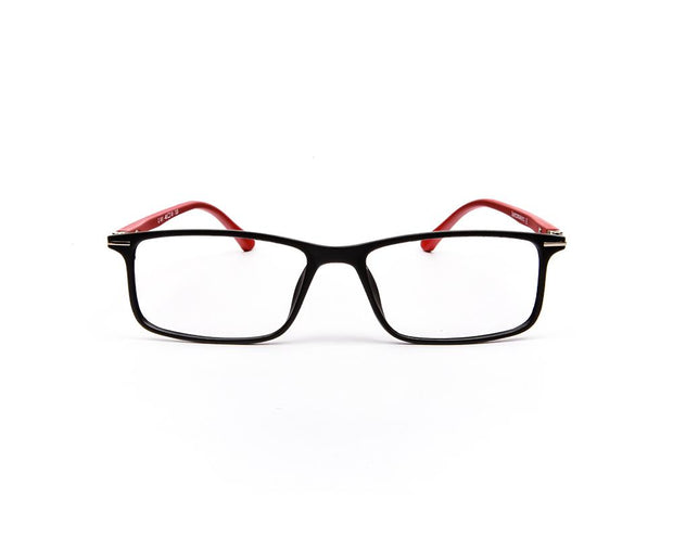 Specsmakers - Unisex Rectangle Full Frame - Black Matt Red - COC101 - (LENSES INCLUDED)*