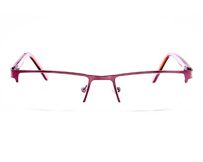 Rectangle Brown Shine WITH Brown Half Frame AMHSH103 - Specsmakers