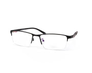METAL  - HALF FRAME - BLACK MATT - TUK8819 - RECTANGLE - 53 - Lenses Incuded