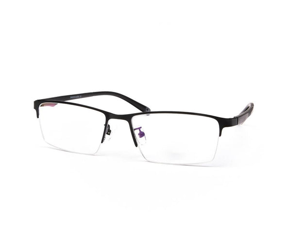 METAL  - HALF FRAME - BLACK MATT - TUK8819 - RECTANGLE - 53 - Lenses Incuded