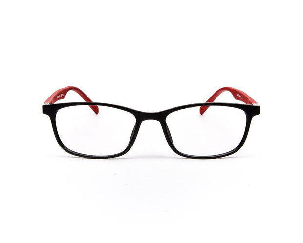 Specsmakers - Unisex Square Full Frame - Black Matt Red - COC103 - (LENSES INCLUDED)*