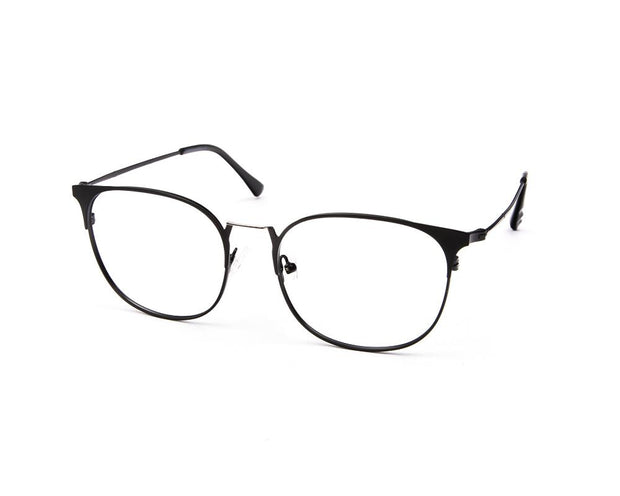 METAL  - FULL FRAME - BLACK MATT - ANF30378 - ROUND - 51 - Lenses Incuded