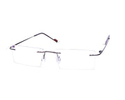 Rectangle Brown Shine WITH Brown Rimless Metal - (LENSES INCLUDED)*