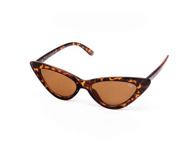 SHELL SUNGLASS - FULL FRAME - BROWN TORTOISE - TUK9003 - CATEYE - 55