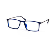 Specsmakers - Unisex Rectangle Full Frame - Blue Matt Grey Metallic - AML8183 - (LENSES INCLUDED)*