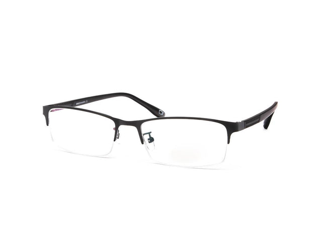 METAL  - HALF FRAME - BLACK MATT - TUK8817 - RECTANGLE - 52 - Lenses Incuded
