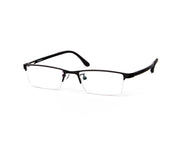 Specsmakers - Unisex Rectangle Half Frame - Black Matt BLACK - PEC88311 - (LENSES INCLUDED)*