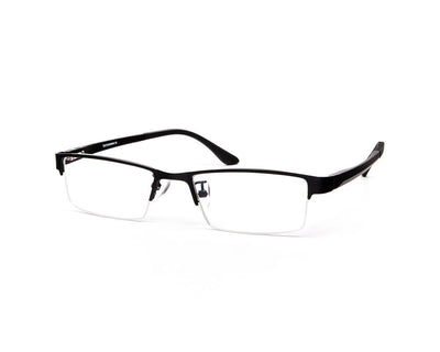 Specsmakers - Unisex Rectangle Half Frame - Black Matt BLACK - PEC88324 - (LENSES INCLUDED)*