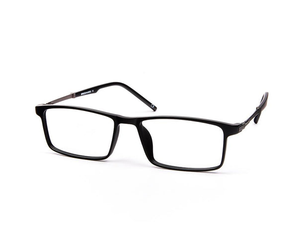 Specsmakers - Unisex Rectangle Full Frame - Black Matt Grey Metallic - AML8189 - (LENSES INCLUDED)*