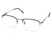 Specsmakers - Unisex Square Half Frame - Blue Matt - AMO2418 - (LENSES INCLUDED)*