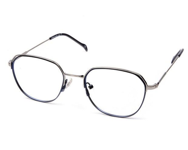 Specsmakers - Unisex Square Full Frame - Blue  Matt Grey Metallic - AMO2420 - (LENSES INCLUDED)*