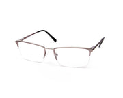 Specsmakers - Unisex Rectangle Half Frame - Grey Metallic Matt SILVER - ANF30702 - (LENSES INCLUDED)*