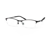 METAL  - HALF FRAME - BLACK MATT - TUK001 - RECTANGLE - 51 - Lenses Incuded