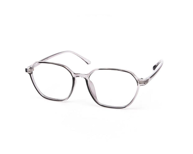 SHELL FRAME - FULL FRAME - CRYSTAL GREY - TUK2409 - SQUARE - 54 - Lenses Included