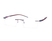 Rectangle Brown Shine WITH Brown Rimless Metal - (LENSES INCLUDED)*