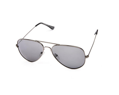 METAL SUNGLASS - FULL FRAME - GREY METALLIC SHINE - SOI3025 - AOVAL - 57