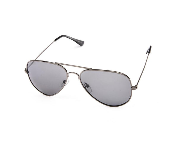 METAL SUNGLASS - FULL FRAME - GREY METALLIC SHINE - SOI3025 - AOVAL - 57