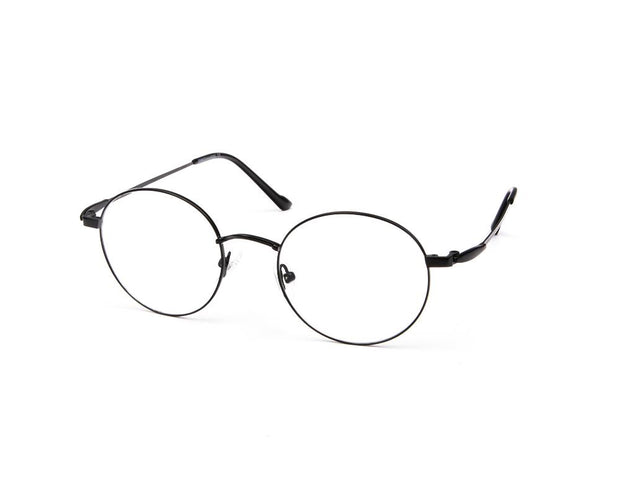 METAL  - FULL FRAME - BLACK MATT - ANF30780 - ROUND - 49 - Lenses Incuded
