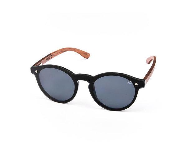 SHELL SUNGLASS - FULL FRAME - BLACK SHINE - TUK315 - ROUND