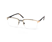 Specsmakers - Unisex DB Rectangle Half Frame - Gold Shine BLACK - ANF30348 - (LENSES INCLUDED)*
