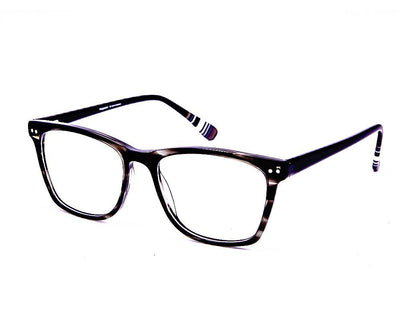Square Grey Tortise with BLACK ACETATE Full Frame AMI5004 - Specsmakers