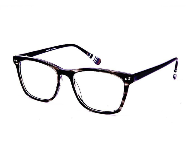 Square Grey Tortise with BLACK ACETATE Full Frame AMI5004 - Specsmakers