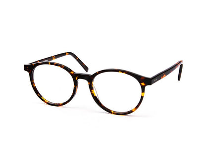 SHELL HAPSTER - FULL FRAME - BROWN SHINE - ROUND - CO7181 - (Lenses Included)*