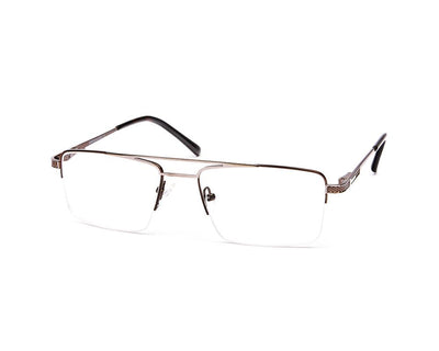 SPECSMAKERS - UNISEX DB RECTANGLE HALF FRAME - BROWNSHINE SILVER - ANF30413