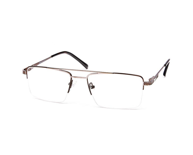 SPECSMAKERS - UNISEX DB RECTANGLE HALF FRAME - BROWNSHINE SILVER - ANF30413