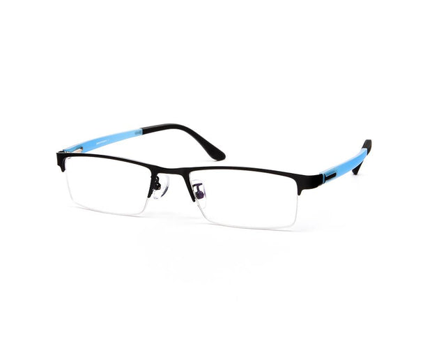 Specsmakers - Unisex Rectangle Half Frame - Black Matt Blue - PEC88308 - (LENSES INCLUDED)*