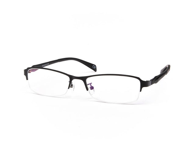 METAL  - HALF FRAME - BLACK MATT - TUK1236 - RECTANGLE - 52 - Lenses Incuded