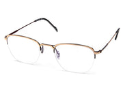 Specsmakers - Unisex Square Half Frame - Gold Shine Red- AMO2418 - (LENSES INCLUDED)*