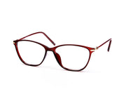 SHELL  - FULL FRAME - RED SHINE - CATEYE - AML11708 - (Lenses Included)*