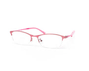 METAL  - HALF FRAME - PINK MATT - TUK001 - RECTANGLE - 51 - Lenses Incuded