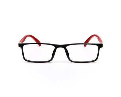 Specsmakers - Unisex Rectangle Full Frame - Black Matt Red - COC106 - (LENSES INCLUDED)*