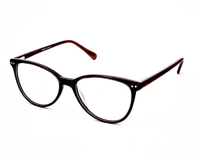 Cateye Brown Tortise with Brown ACETATE Full Frame AMI5001 - Specsmakers