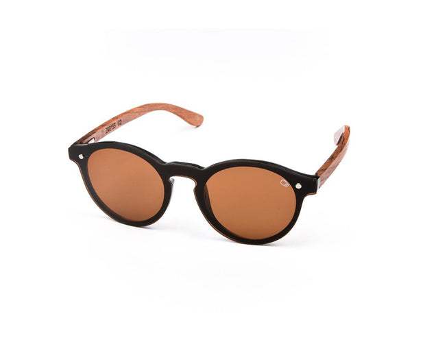 SHELL SUNGLASS - FULL FRAME - BROWN SHINE - TUK315 - ROUND