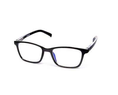 Rectangle Black Shine WITH BLACK ANTI Blue LIGHT COMPUTER GLASSES