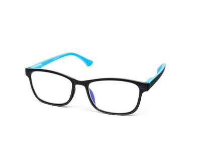 Rectangle Black Matt WITH Blue ANTI Blue LIGHT COMPUTER GLASSES