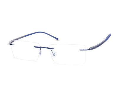 Rectangle Blue Shine WITH Blue Rimless Metal - (LENSES INCLUDED)*