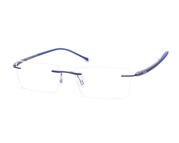 Rectangle Blue Shine WITH Blue Rimless Metal - (LENSES INCLUDED)*