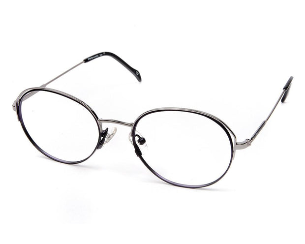 Specsmakers - Unisex Oval Full Frame - Blue Matt  Grey Metallic - AMO2419 - (LENSES INCLUDED)*