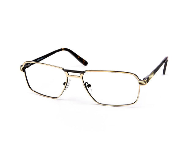 Specsmakers - Unisex DB Rectangle Full Frame - Gold Shine BLACK - ANF30633 - (LENSES INCLUDED)*