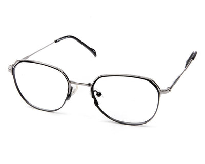 Specsmakers - Unisex Square Full Frame - Black Matt Grey Metallic - AMO2420 - (LENSES INCLUDED)*