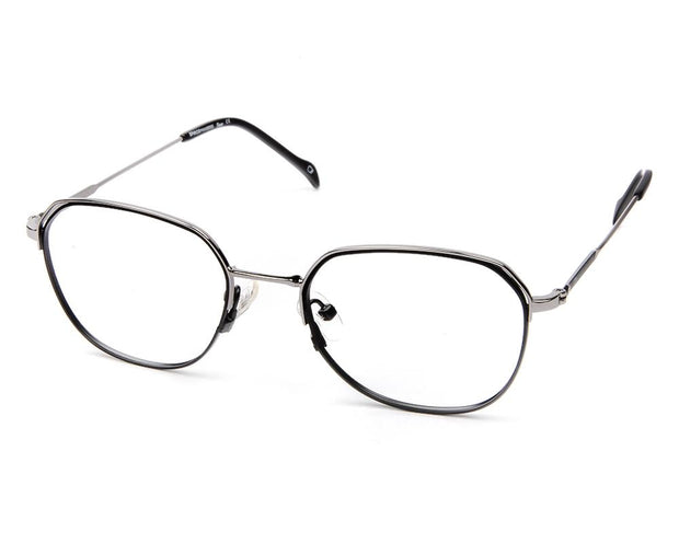 Specsmakers - Unisex Square Full Frame - Black Matt Grey Metallic - AMO2420 - (LENSES INCLUDED)*