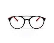 Specsmakers - Unisex Round Full Frame - Black Matt Red - COC107 - (LENSES INCLUDED)*