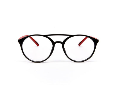 Specsmakers - Unisex Round Full Frame - Black Matt Red - COC107 - (LENSES INCLUDED)*
